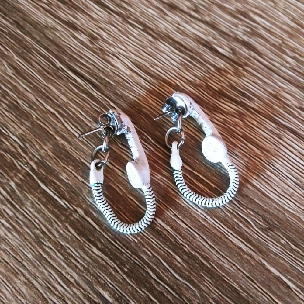 Vintage RNK enamel phone earrings